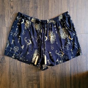 Soma Cool Nights Black Astrology Print Pajama Shorts Size S